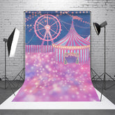 Lofaris Amusement Park Bokeh Birthday Cake Smash Backdrop